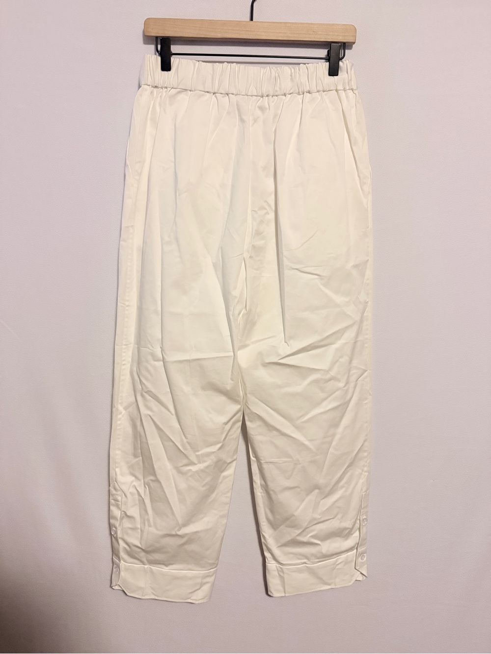 NEW Bevza Cuff Trousers in White Cotton Pant Medium M - Picture 7 of 8